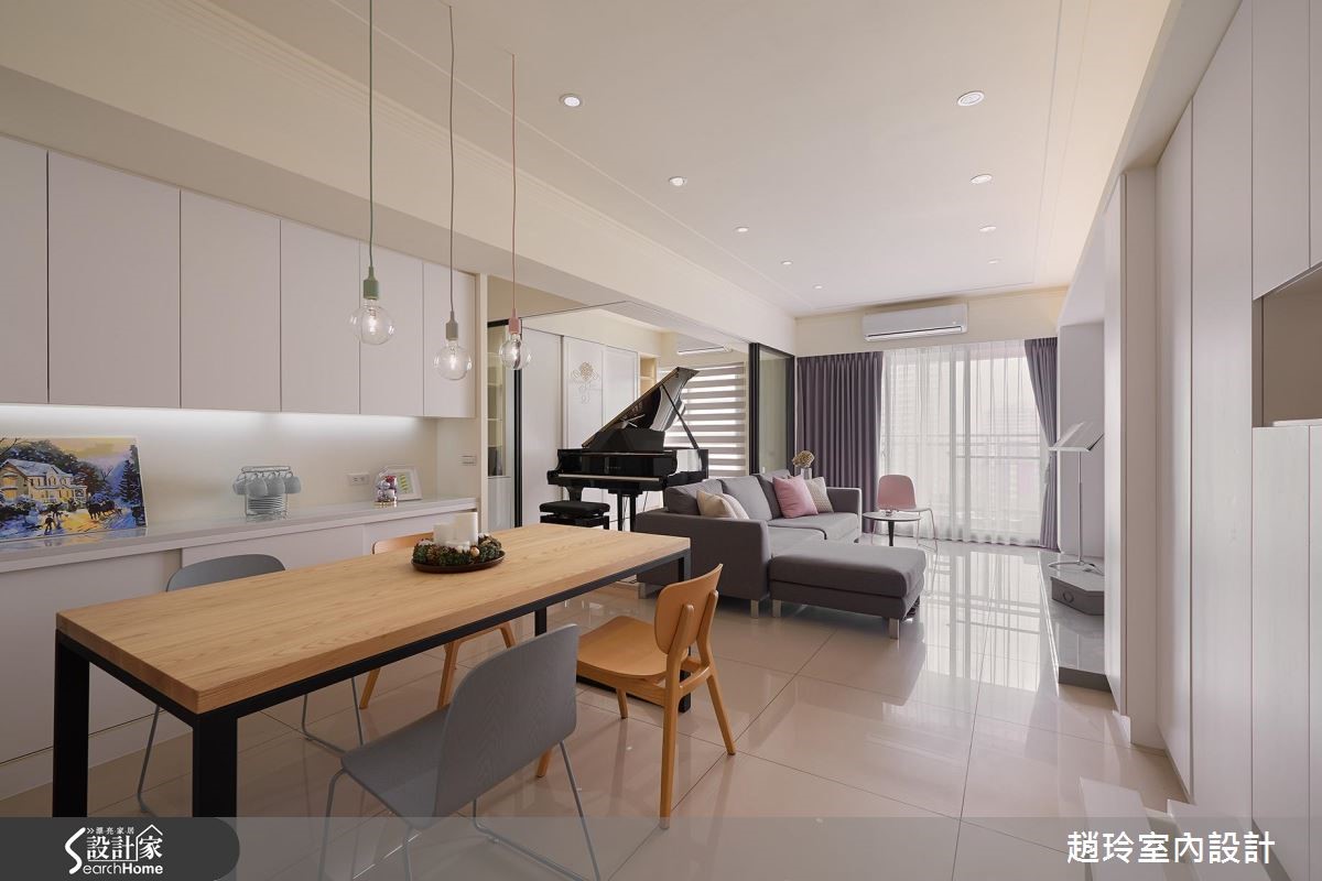 35 坪現代風居宅，整體以現代風為基底，採淺色作為全